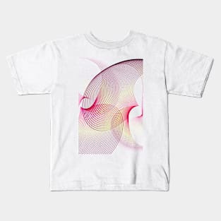 Pink Abstract flower pattern  minimal Kids T-Shirt